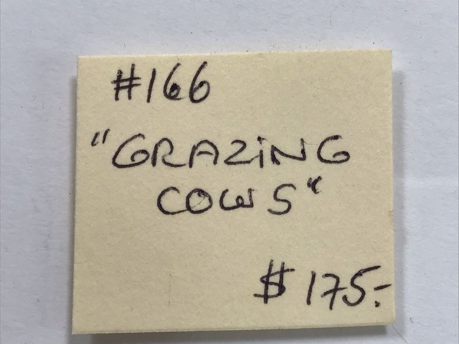 Original Alex Eckener Etching Titled 'Weidende Kühe' 'Grazing Cows' 9' X 6' - See Description [Photo 24]