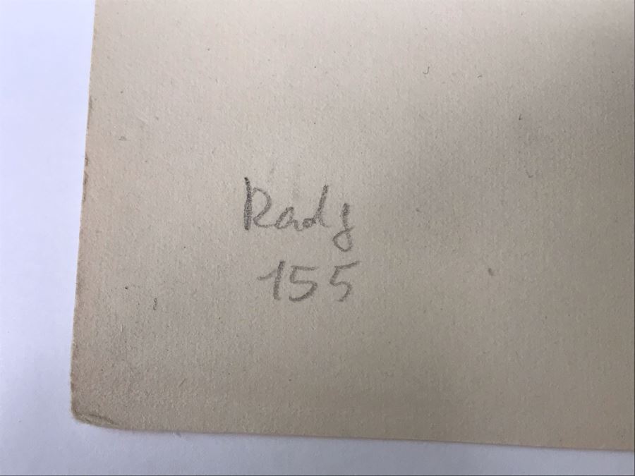 Original 1931 Pencil Hand Signed Alex Eckener Etching Titled 'Ausritt' 'Ride' Riding Horses 10' X 7.5' - See Description [Photo 23]