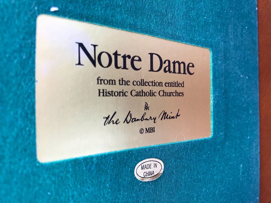 Danbury Mint Notre Dame Collection Of Historic Catholic Churches Sculpture Figurine With Box [Photo 17]