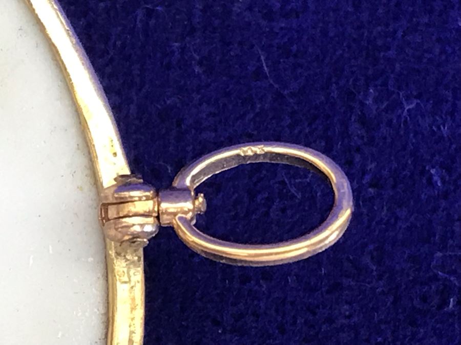 Vintage 14K Gold Hand Painted Porcelain Portrait Brooch Pin Pendant 26.6g 2.5” X 2.2” [Photo 17]