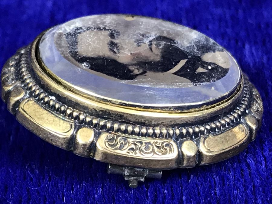 Antique Photograph Brooch Pin 8g [Photo 7]