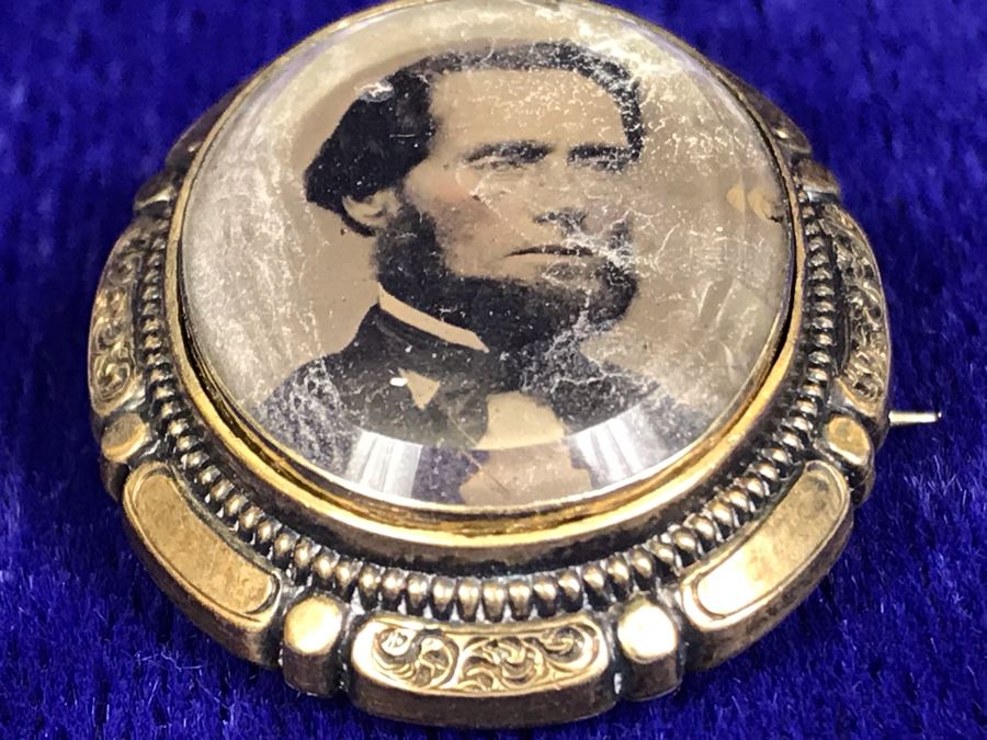 Antique Photograph Brooch Pin 8g [Photo 3]