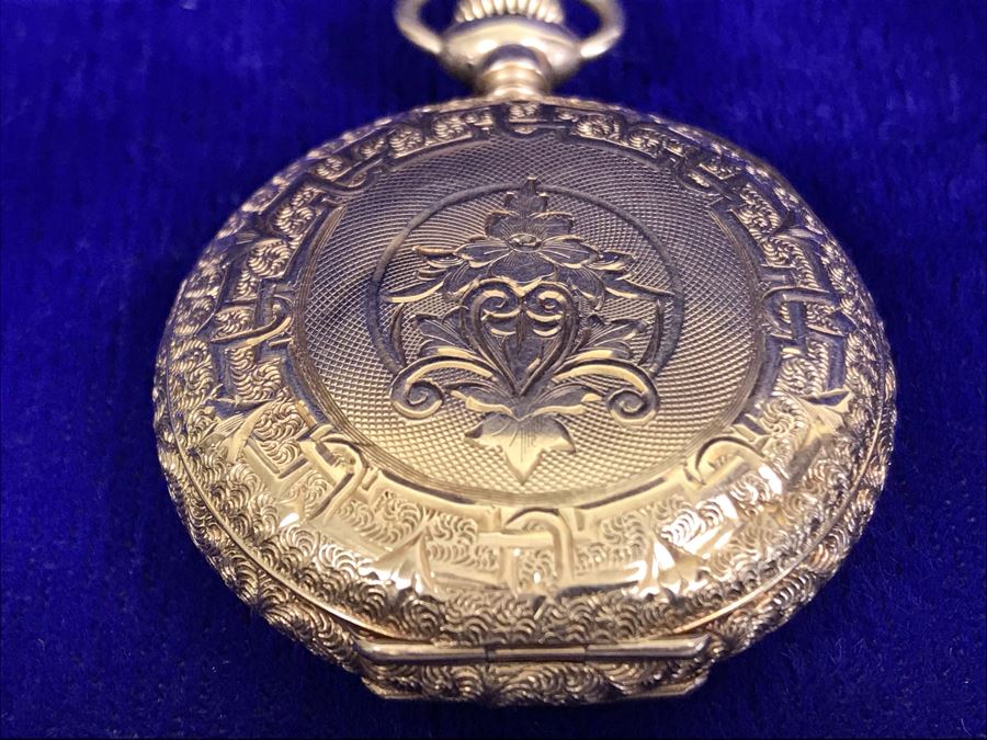 Antique 1867-1881 Elgin 14K Gold Case Pocket Watch 15 Jewels With Brooch Pin Holder - Pocket Watch Alone Weighs 30.1g [Photo 19]