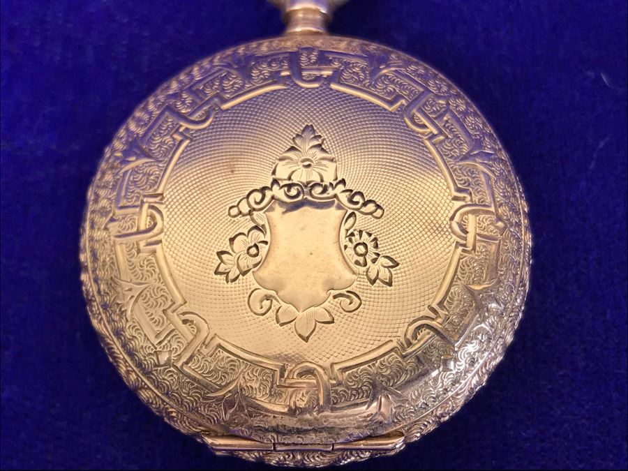 Antique 1867-1881 Elgin 14K Gold Case Pocket Watch 15 Jewels With Brooch Pin Holder - Pocket Watch Alone Weighs 30.1g [Photo 15]