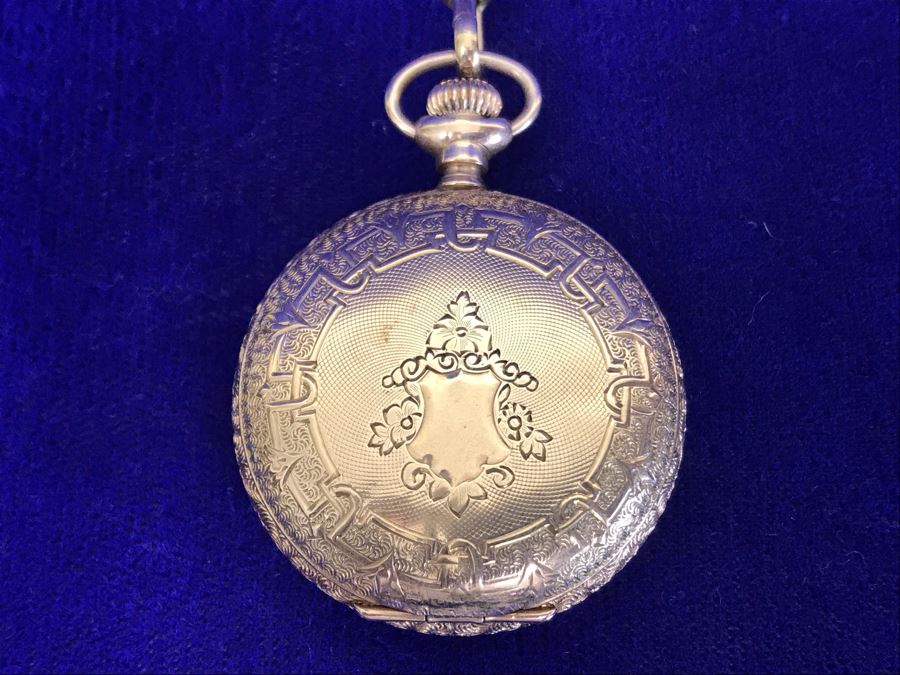 Antique 1867-1881 Elgin 14K Gold Case Pocket Watch 15 Jewels With Brooch Pin Holder - Pocket Watch Alone Weighs 30.1g [Photo 3]