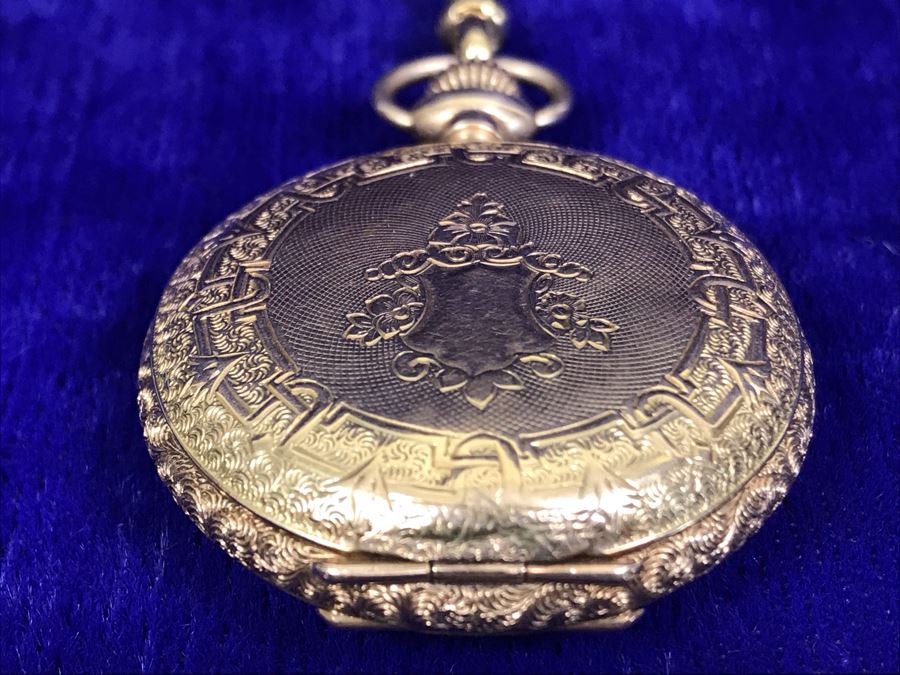 Antique 1867-1881 Elgin 14K Gold Case Pocket Watch 15 Jewels With Brooch Pin Holder - Pocket Watch Alone Weighs 30.1g [Photo 16]
