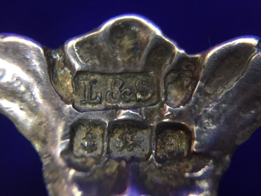 Antique 1900 Victorian Sterling Silver Chatelaine Sewing Kit Belt With Scissors, Thimble, Needle Case Holder, Pin Cushion And Buttonhook Signed L & S 106.9g [Photo 39]