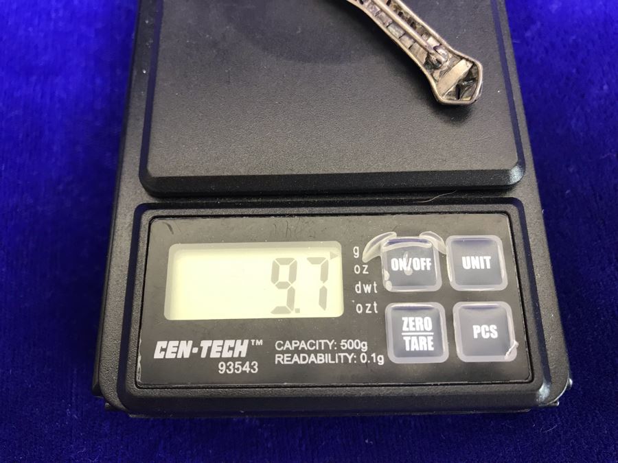 Vintage Sterling Silver Brooch Pin Signed Fishson 9.7g [Photo 9]