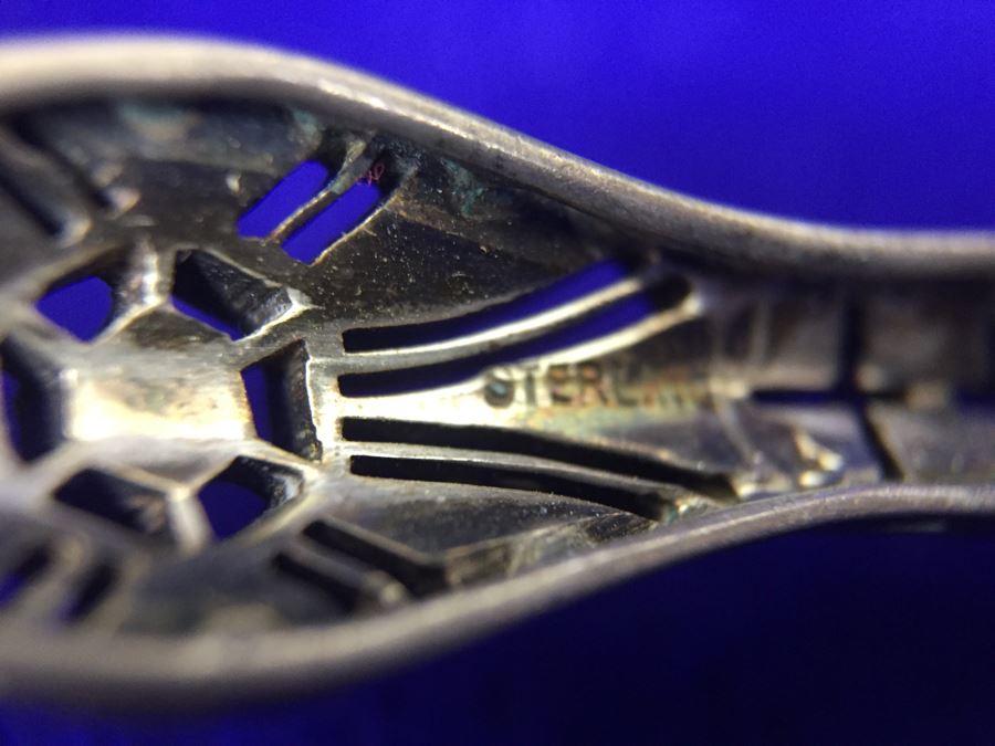 Vintage Sterling Silver Brooch Pin Signed Fishson 9.7g [Photo 15]