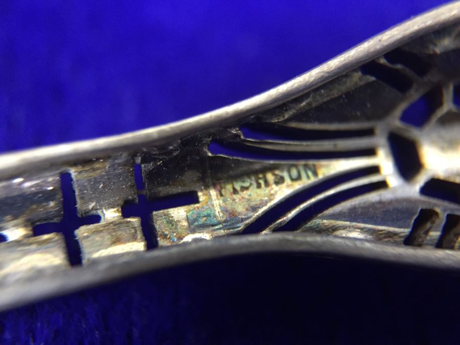 Vintage Sterling Silver Brooch Pin Signed Fishson 9.7g [Photo 13]