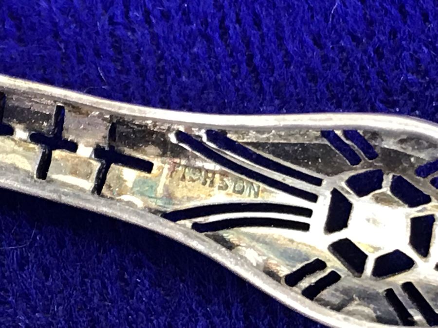 Vintage Sterling Silver Brooch Pin Signed Fishson 9.7g [Photo 7]