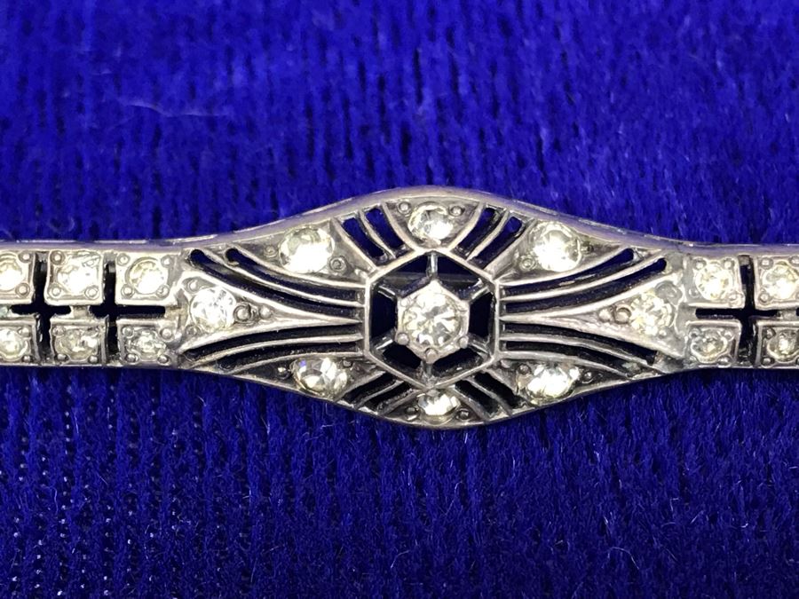 Vintage Sterling Silver Brooch Pin Signed Fishson 9.7g [Photo 4]