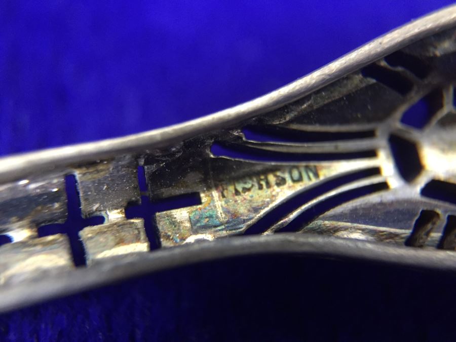 Vintage Sterling Silver Brooch Pin Signed Fishson 9.7g [Photo 14]