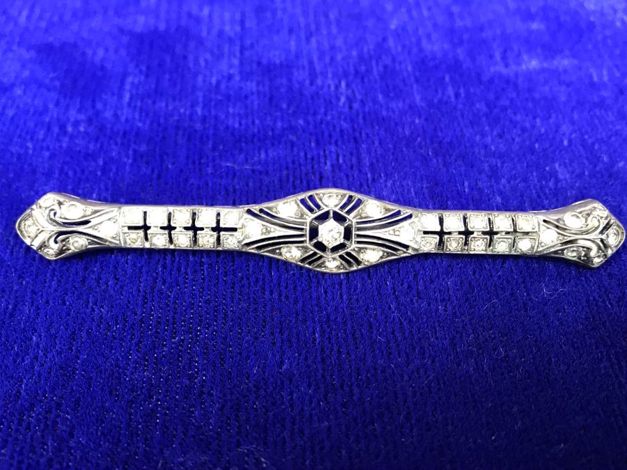 Vintage Sterling Silver Brooch Pin Signed Fishson 9.7g [Photo 3]