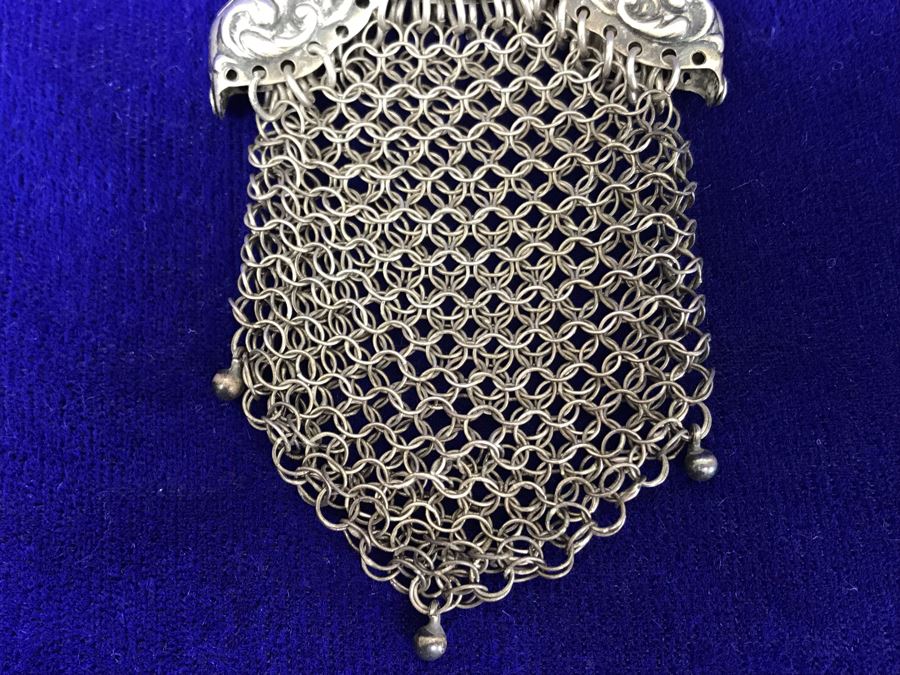 Vintage Sterling Silver Mesh Purse 19.2g [Photo 5]
