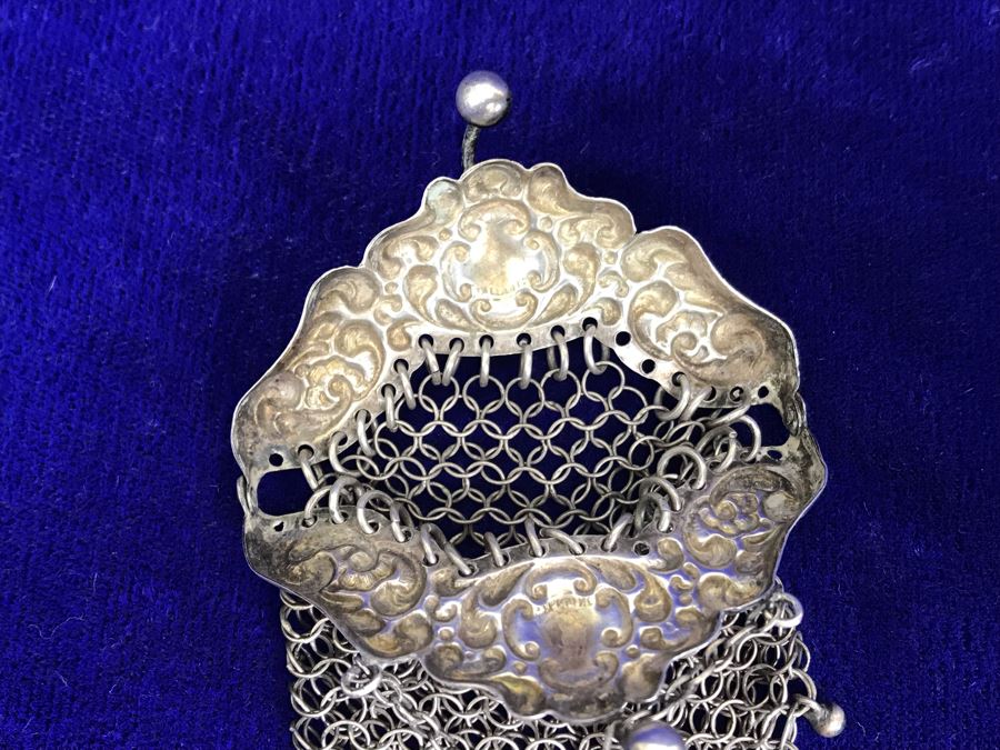 Vintage Sterling Silver Mesh Purse 19.2g [Photo 8]