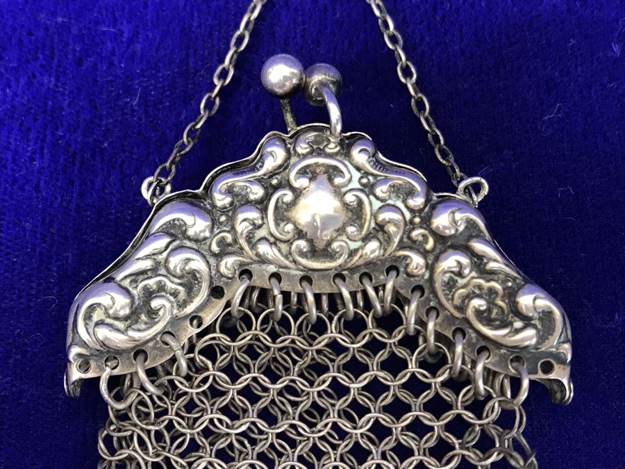 Vintage Sterling Silver Mesh Purse 19.2g [Photo 4]