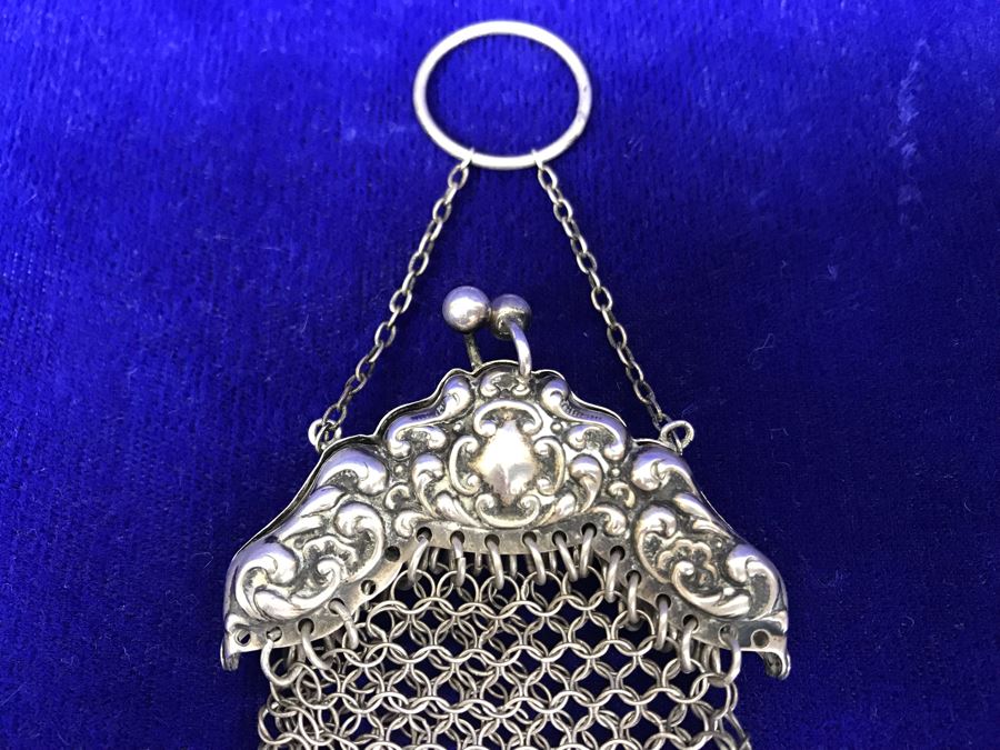 Vintage Sterling Silver Mesh Purse 19.2g [Photo 3]