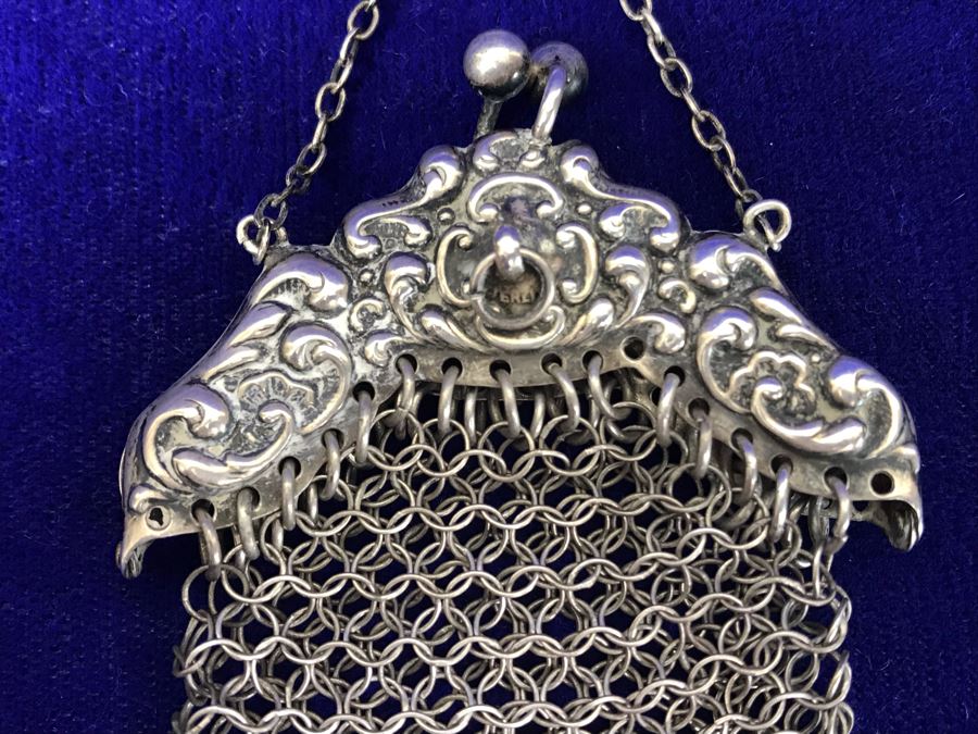 Vintage Sterling Silver Mesh Purse 19.2g [Photo 7]