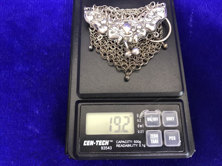 Vintage Sterling Silver Mesh Purse 19.2g [Photo 11]