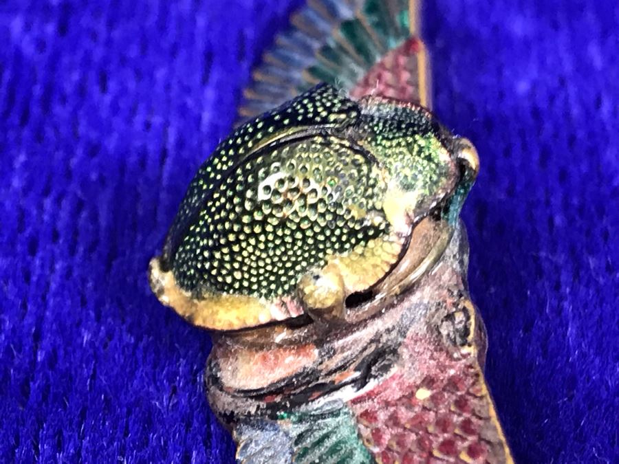 Vintage Egyptian Revival Real Scarab Beetle Brooch Pin [Photo 6]