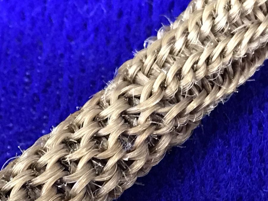 Vintage Braided Real Blonde Hair Necklace With Gold Tone Pendant 11”L [Photo 9]