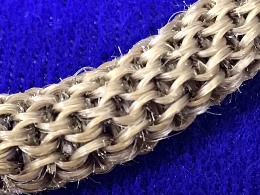 Vintage Braided Real Blonde Hair Necklace With Gold Tone Pendant 11”L [Photo 3]