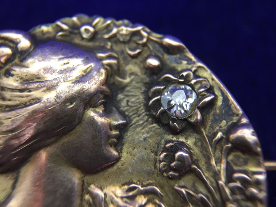 Pair Of Vintage Art Nouveau Brooches Pins [Photo 21]