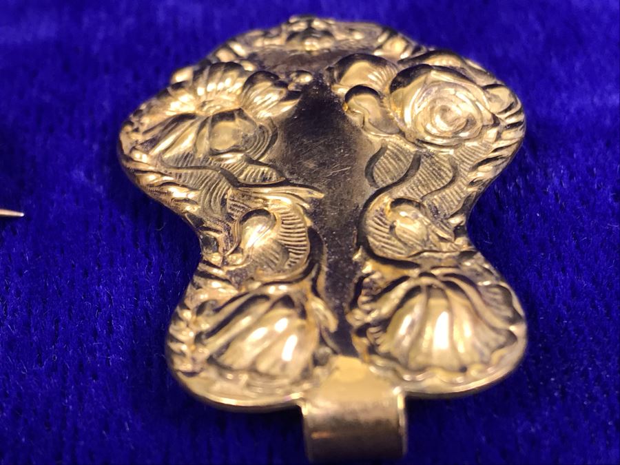 Pair Of Vintage Art Nouveau Brooches Pins [Photo 13]