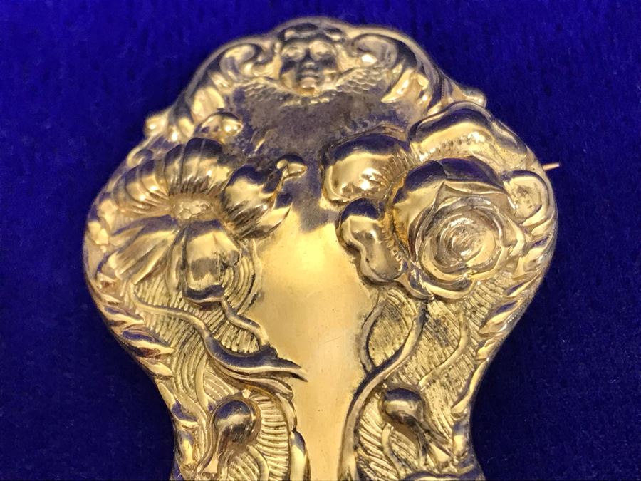 Pair Of Vintage Art Nouveau Brooches Pins [Photo 6]