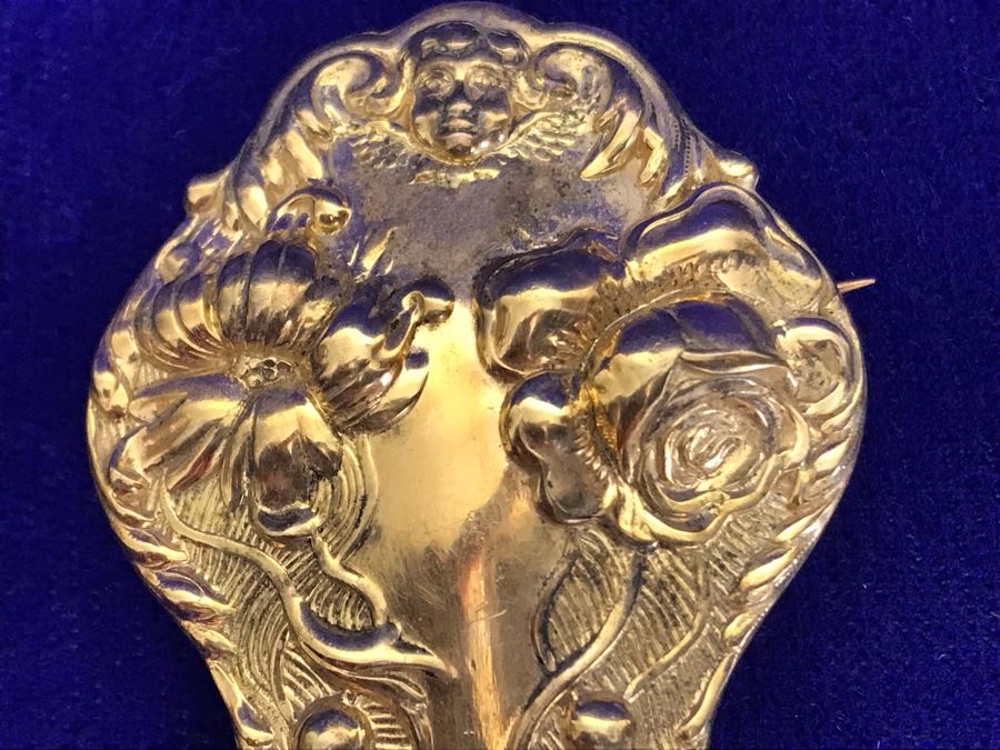 Pair Of Vintage Art Nouveau Brooches Pins [Photo 5]