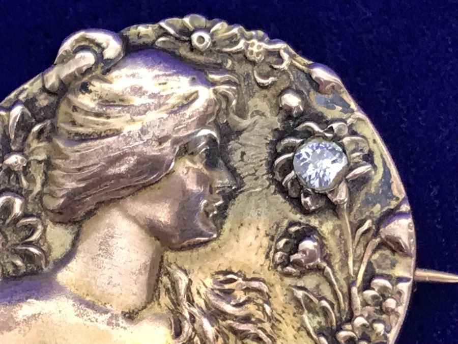 Pair Of Vintage Art Nouveau Brooches Pins [Photo 10]