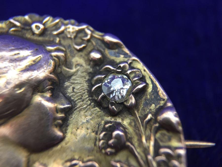 Pair Of Vintage Art Nouveau Brooches Pins [Photo 22]