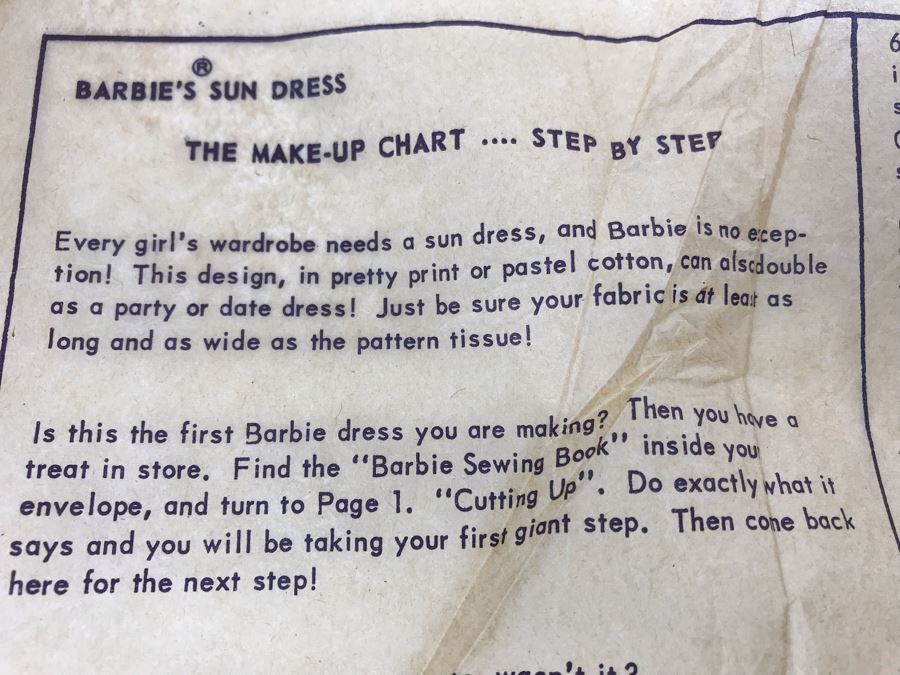 Vintage 1961 Mattel Barbie Teenage Fashion Doll Patterns - See Photos [Photo 11]