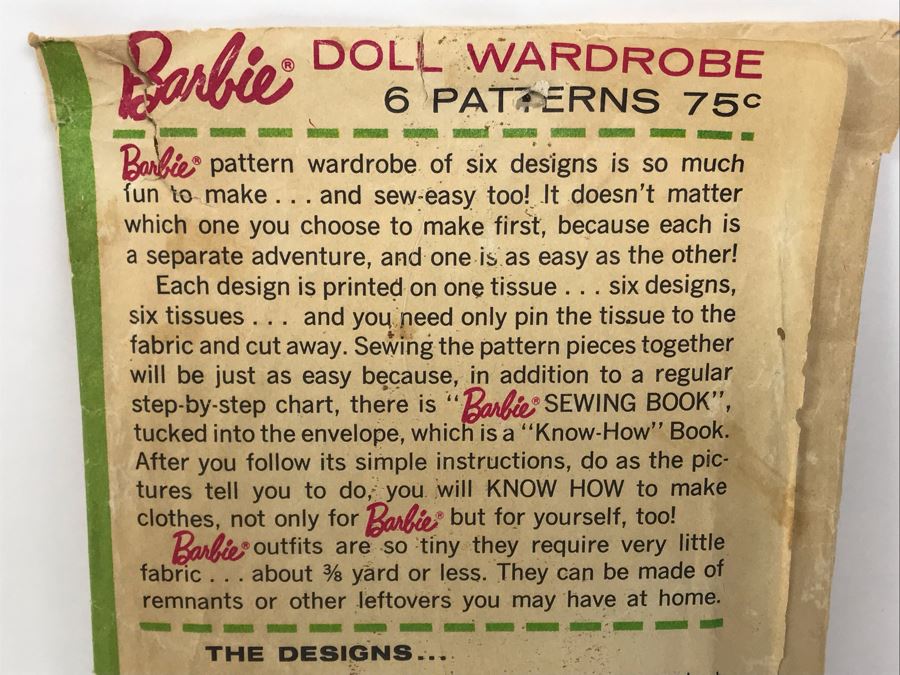 Vintage 1961 Mattel Barbie Teenage Fashion Doll Patterns - See Photos [Photo 7]