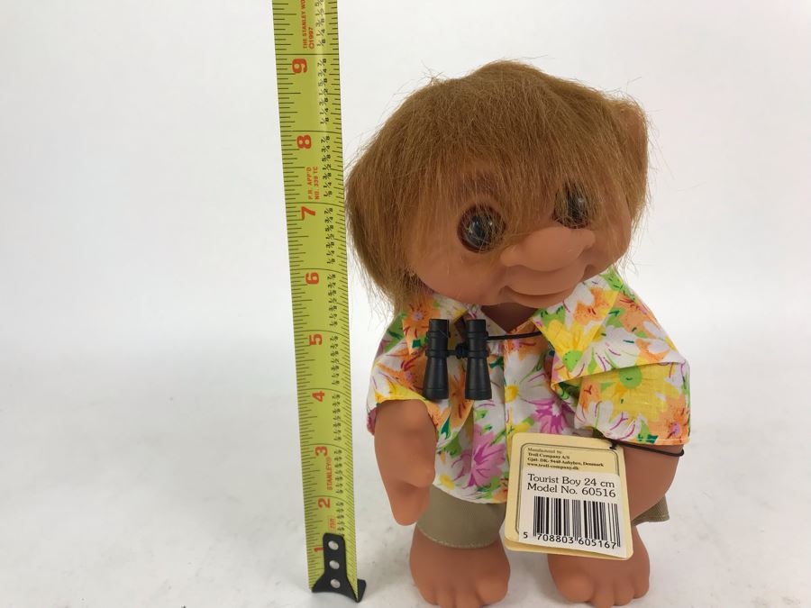 Vintage Tourist Boy 24cm DAM Troll Doll By Thomas Dam From Denmark Troll Company No. 60516 9'H [Photo 8]