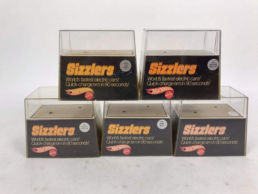 (5) Vintage 1969 Empty Sizzlers Hot Wheels Boxes By Mattel