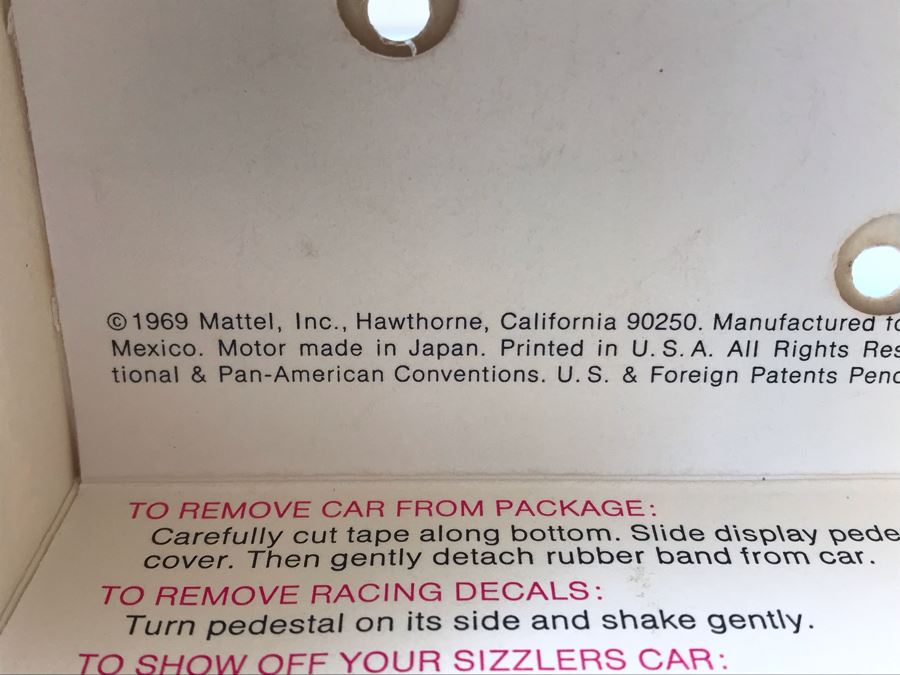 (5) Vintage 1969 Empty Sizzlers Hot Wheels Boxes By Mattel [Photo 17]