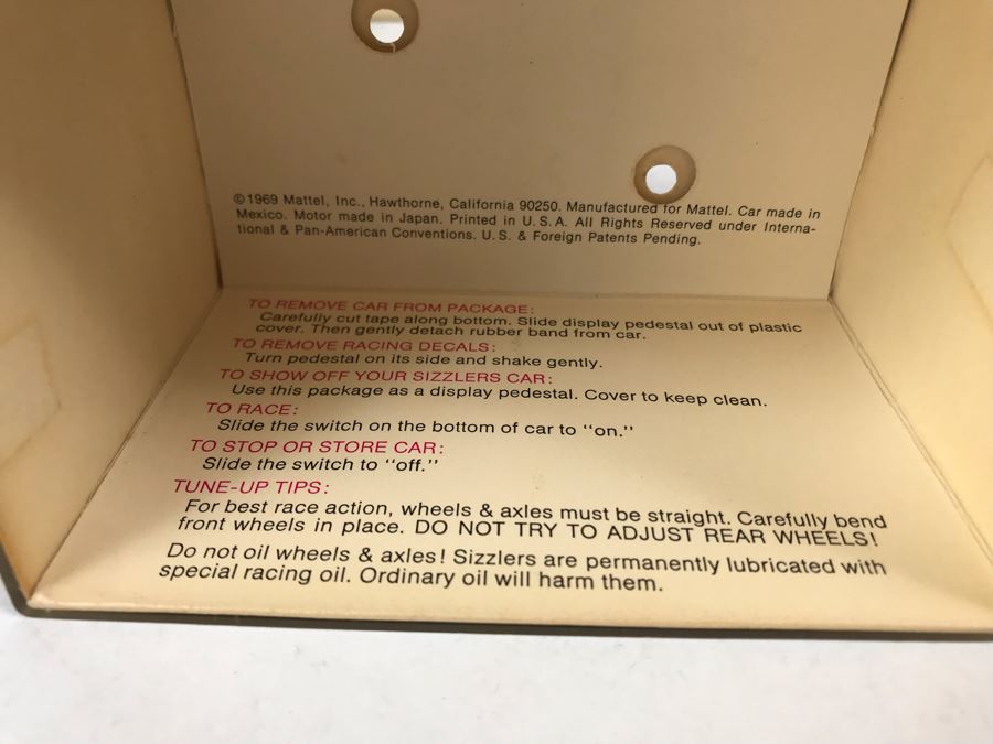 (5) Vintage 1969 Empty Sizzlers Hot Wheels Boxes By Mattel [Photo 16]