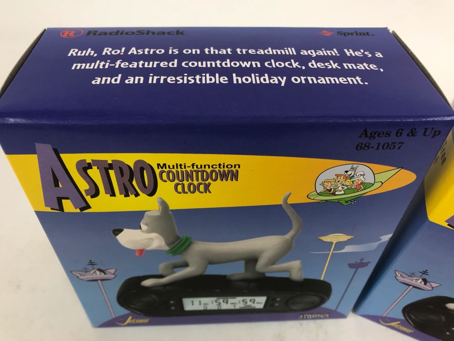 Pair Of New In Box 1999 Astro The Jetsons Countdown Clocks Cartoon Network RadioShack Sprint Promotion [Photo 3]
