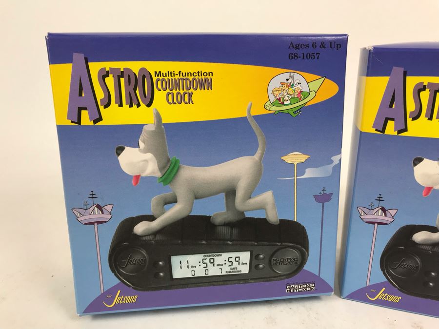 Pair Of New In Box 1999 Astro The Jetsons Countdown Clocks Cartoon
