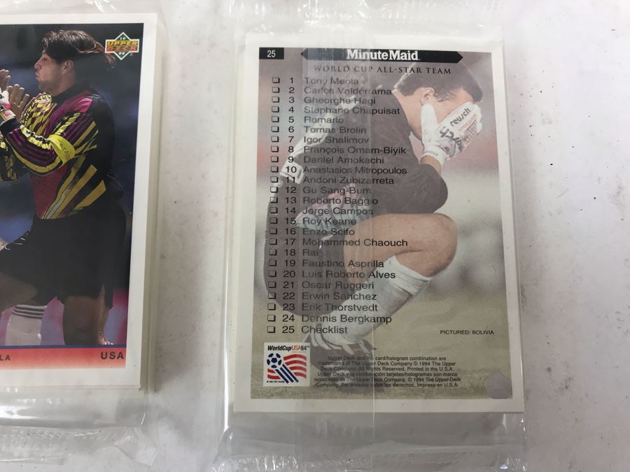 Vintage 1994 (4) Sealed Sets Of Upper Deck World Cup USA Soccer Trading ...