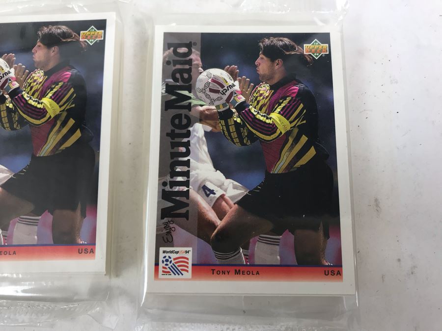 Vintage 1994 (4) Sealed Sets Of Upper Deck World Cup USA Soccer Trading Cards Minute Maid [Photo 2]