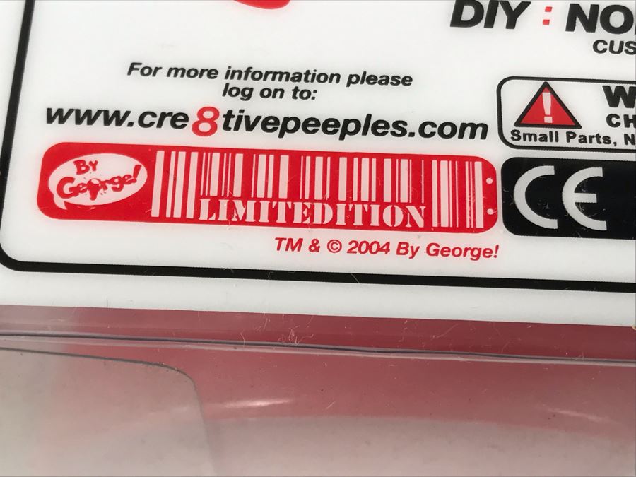 Pair Of 2004 Red Cre8tive Peeples DIY Norm Peep Custom By Design Vinyl Figures By By George! [Photo 7]