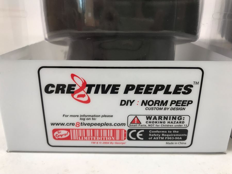 Pair Of 2004 Black Cre8tive Peeples DIY Norm Peep Custom By Design Vinyl Figures By By George! [Photo 4]