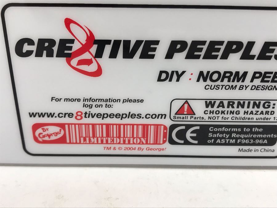 Pair Of 2004 Black Cre8tive Peeples DIY Norm Peep Custom By Design Vinyl Figures By By George! [Photo 5]