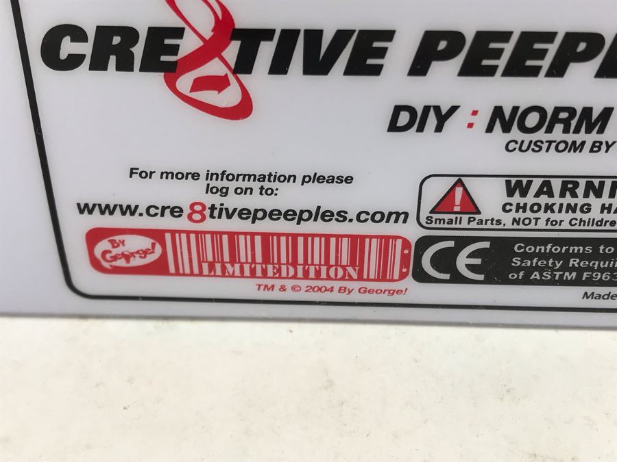 Pair Of 2004 Silver Cre8tive Peeples DIY Norm Peep Custom By Design Vinyl Figures By By George! [Photo 6]