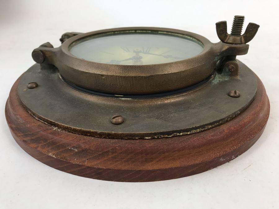 Quartz Clock With Vintage Ship Round Porthole Window Case [Photo 7]