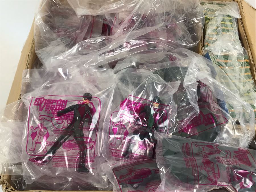 Box Loaded With Carl's Jr Green Hornet Movie Promotional Happy Meal Toys - See Photos [Photo 16]