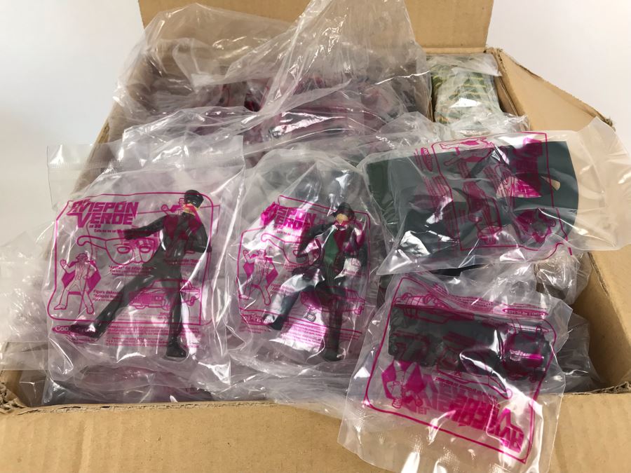 Box Loaded With Carl's Jr Green Hornet Movie Promotional Happy Meal Toys - See Photos [Photo 2]